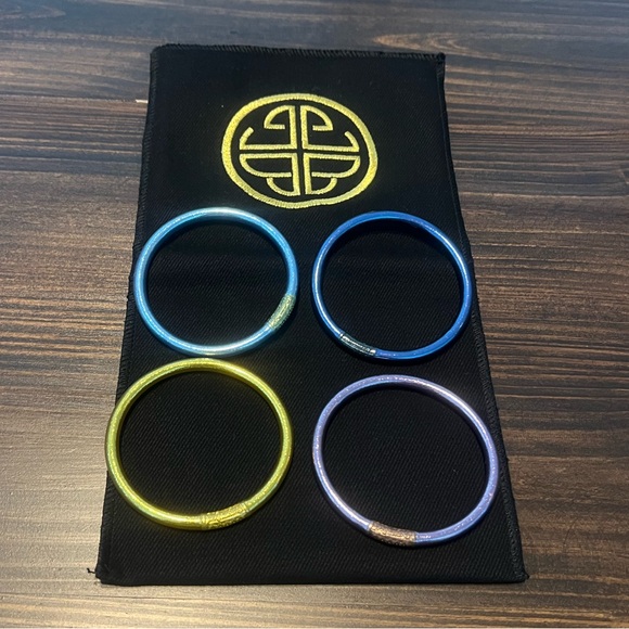 New! BudhaGirl Multi Color All Weather Bangles Bracelets Medium - Picture 4 of 15